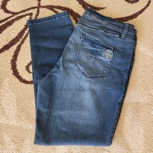 Laurie Felt Silky Denim Ankle Skinny Jeans, Sz L